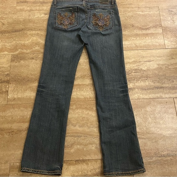 Petrol Jeans Roxie Size 6 Low Rise Distressed Western Embroidered Pockets - Picture 8 of 14
